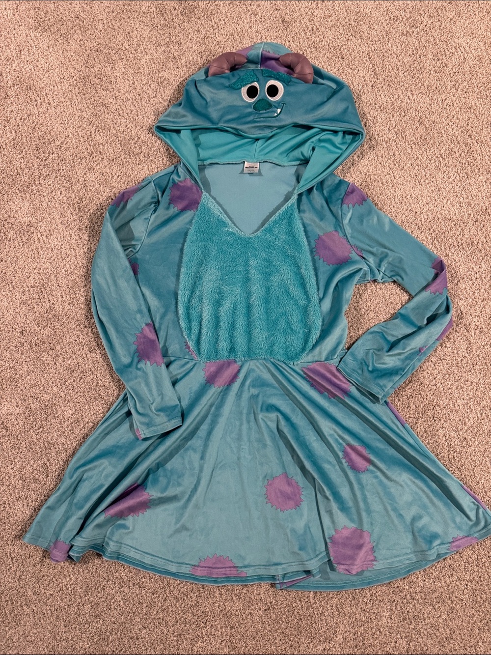 Woman's Sulley Monsters, Inc. Hooded Costume Dress
